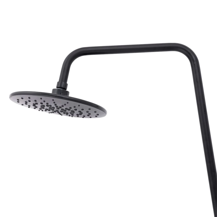 Ensemble de Douche Monocommande Noir avec Flexible, Barre et Pommeau - Laiton/Zinc, ABS, Acier Inoxydable - QLI-FA-3019 2