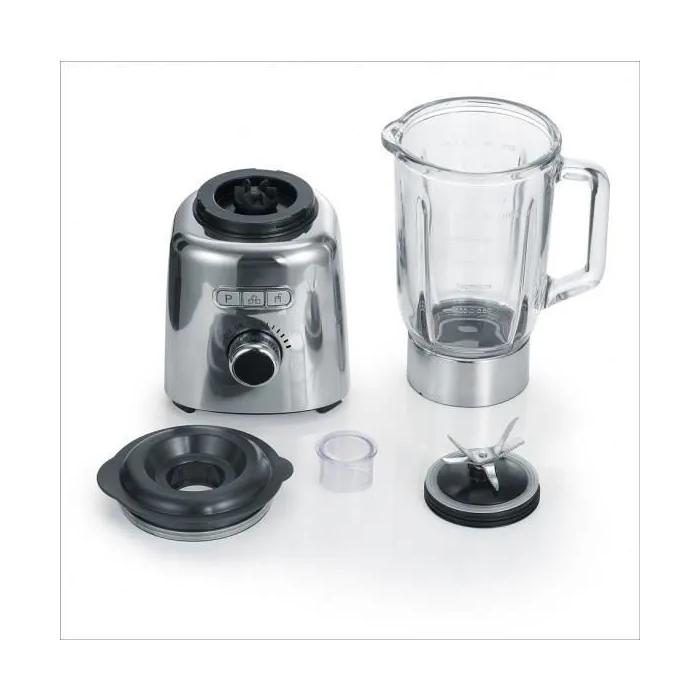 Severin Mixeur SM3710 - Acier inoxydable, Récipient en verre amovible, 6 lames, Fonction pulse, Hachage de glace 2