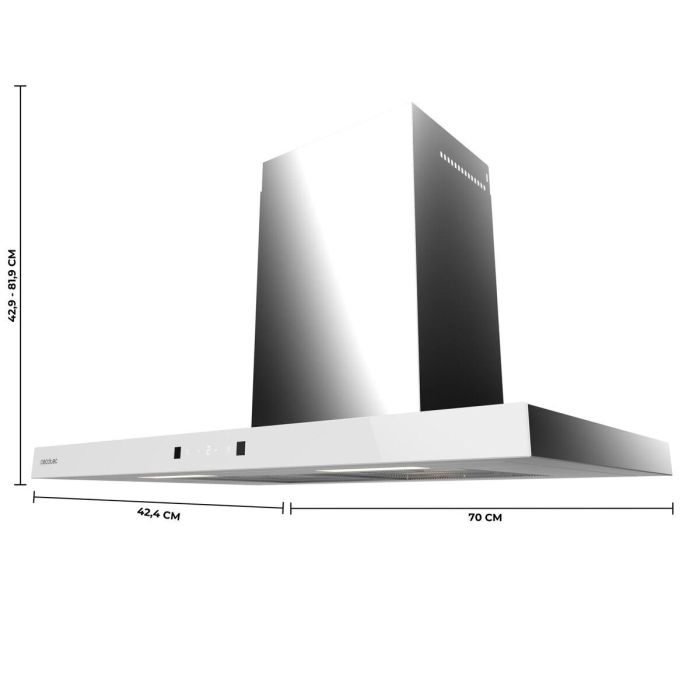Hotte conventionnelle Cecotec Flux TT 704400 Inox A++ 70cm 413m³/h LED 3 vitesses 0 Hotte conventionnelle Cecotec Flux TT 704400 Inox A++ 70cm 413m³/h LED 3 vitesses 0