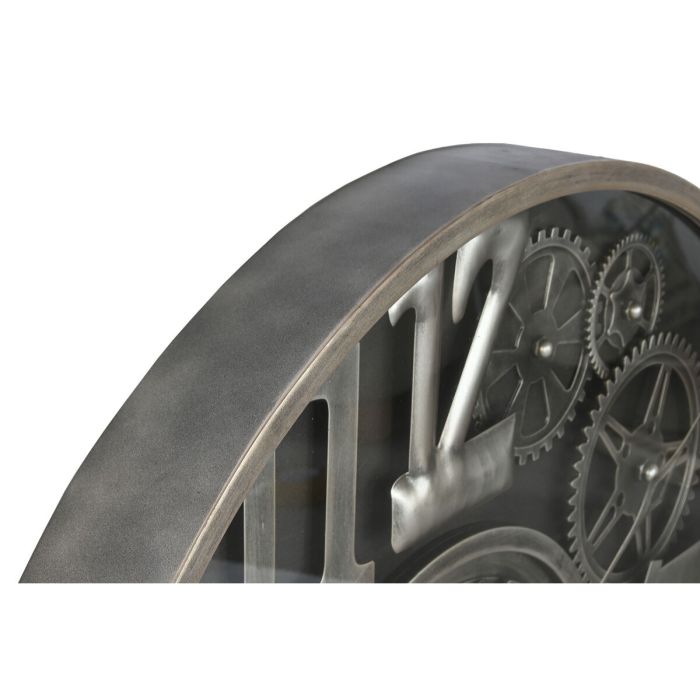 Horloge Murale Home ESPRIT Argenté Verre Fer Vintage 100 X 10 X 100 CM 3