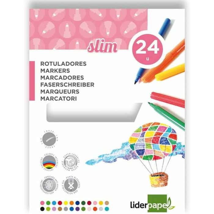 Ensemble de Marqueurs Liderpapel RT07 Multicouleur (24 Pièces) 1
