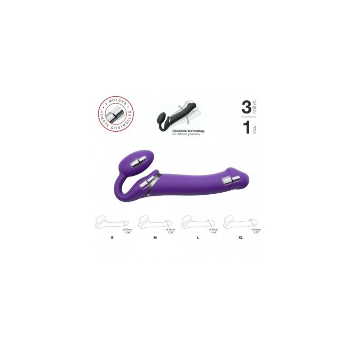 Masseur Double Pénétration Strap-on-me Purple Violet L 6