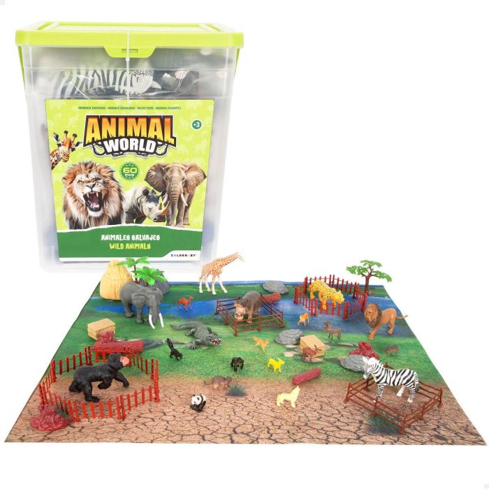 Set Animaux Sauvages Colorbaby Plastique 13 x 12 x 5 cm (4 Unités) 6
