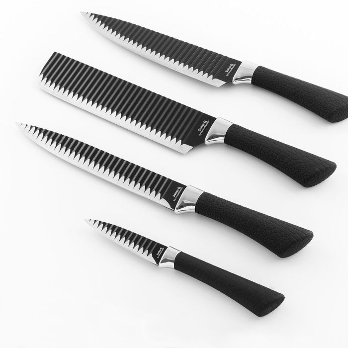 Ensemble de Couteaux Black Shark Swiss·Q Namiutsu InnovaGoods 4 Pièces