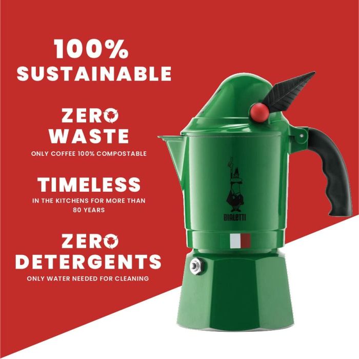 Cafetière Italienne Bialetti 0002762/NP Vert Aluminium 4