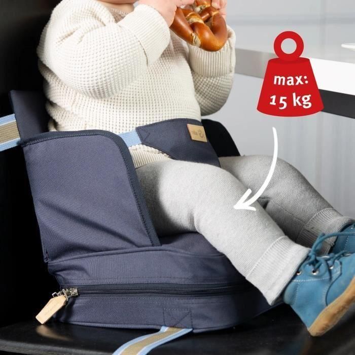 Réhausseur de chaise bébé - ROBA - Pliable - Coussin gonflable - Ceinture ajustable - 6 mois / 3 Ans (15 Kg) - Bleu marine 2 Réhausseur de chaise bébé - ROBA - Pliable - Coussin gonflable - Ceinture ajustable - 6 mois / 3 Ans (15 Kg) - Bleu marine 2