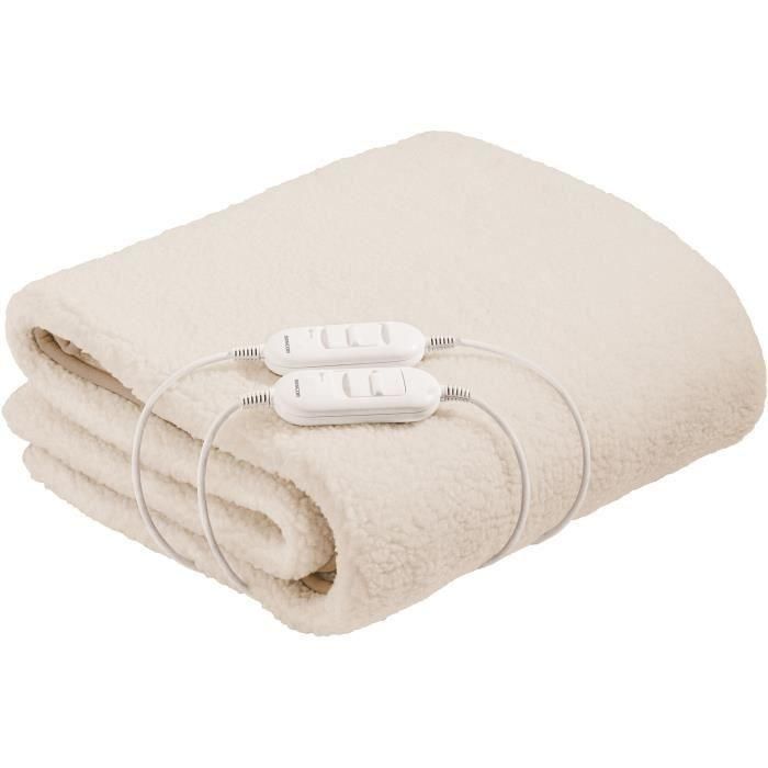 Sencor SUB 291 - Couverture chauffante électrique 2 personnes 160 x 140 cm, 120W, 2 niveaux de chaleur, blanc - Sécurité surchauffe, lavable Sencor SUB 291 - Couverture chauffante électrique 2 personnes 160 x 140 cm, 120W, 2 niveaux de chaleur, blanc - Sécurité surchauffe, lavable