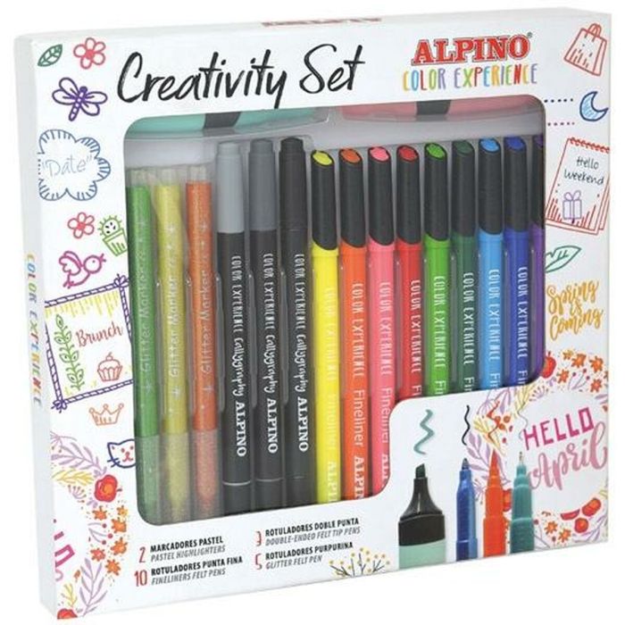 Ensemble de Marqueurs Alpino CREATIVITY COLOR EXPERIENCE Multicouleur 20 Pièces (8 Unités) 1 Ensemble de Marqueurs Alpino CREATIVITY COLOR EXPERIENCE Multicouleur 20 Pièces (8 Unités) 1
