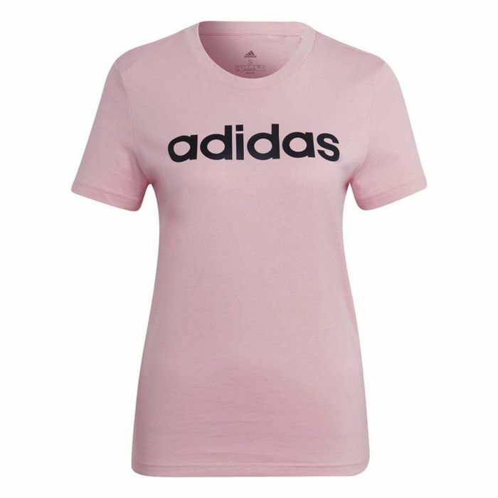 T-shirt à manches courtes femme Adidas Loungewear Essentials Slim Logo Rose 0 T-shirt à manches courtes femme Adidas Loungewear Essentials Slim Logo Rose 0
