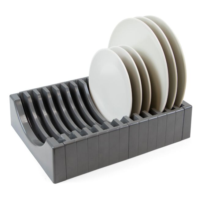 Emuca Kit de rangement pour assiettes, 13 assiettes maximum, Plastique, Gris antracite 3 Emuca Kit de rangement pour assiettes, 13 assiettes maximum, Plastique, Gris antracite 3