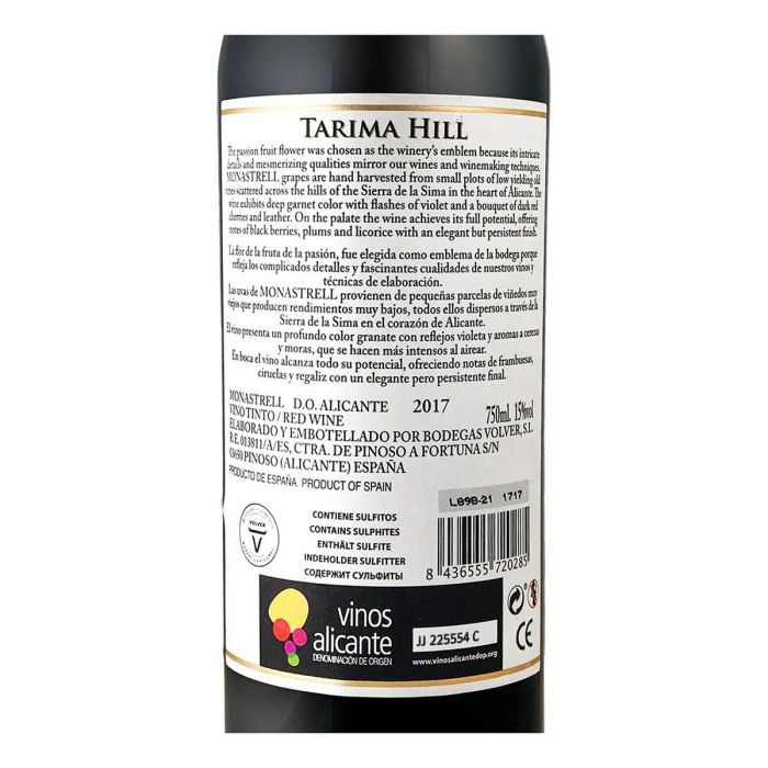Vin rouge Volver Tarima Hill Monastrell (75 cl) 1