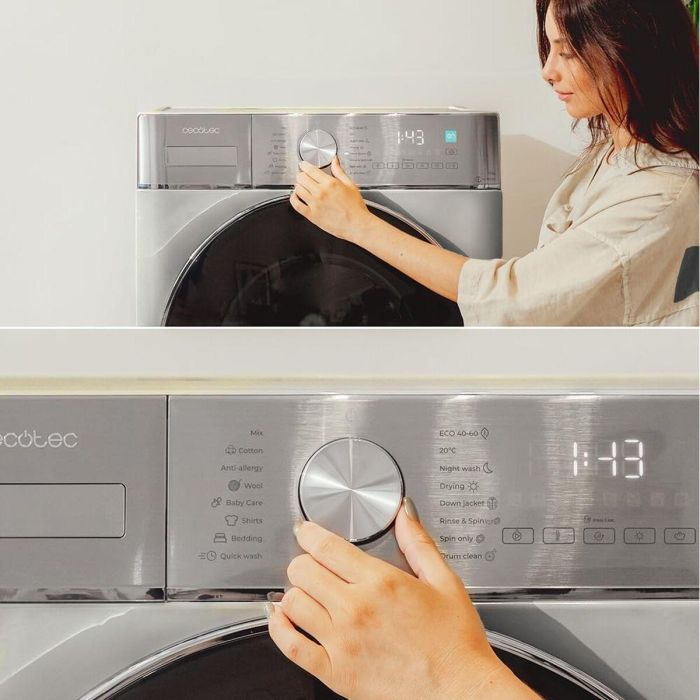 Laveuse - Sécheuse Cecotec 10680 Inverter Steel 10 kg 6 Kg 1400 rpm 9