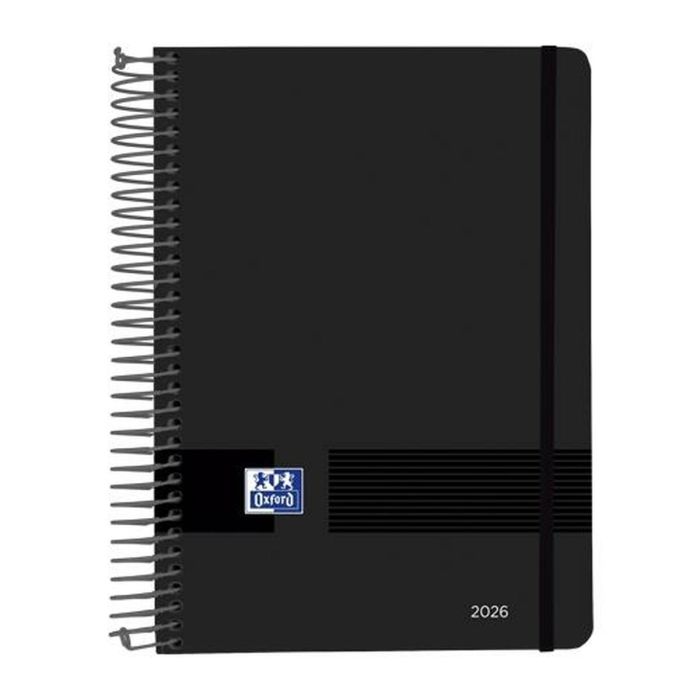 Agenda Oxford LIVE&GO Noir A5 21 x 14,8 cm 2026 (5 Unités)