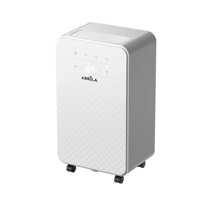 Doris Déshumidificateur 10L/jour, Réservoir 2L, 3 Modes (Normal, Séchage, Veille), Minuteur 24h, Mémoire, Auto-arrêt, 49x28x20cm, 270W 0