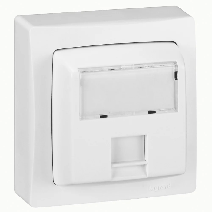 Legrand Prise RJ45 Cat.6 FTP 9 Contacts, Montage en Saillie Complet, Blanc, SON-086047 0