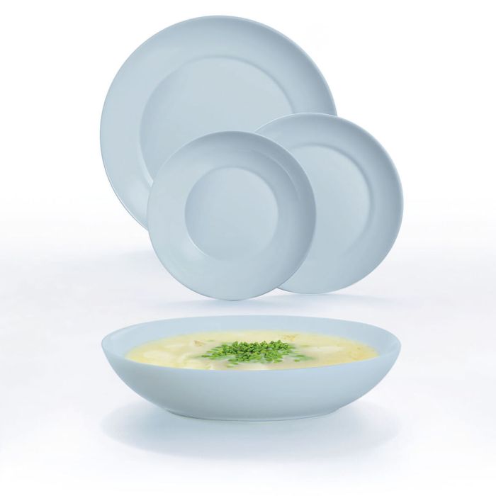 Assiettes Luminarc Apy Paradise Azul Bleu verre 18 Pièces 1 Assiettes Luminarc Apy Paradise Azul Bleu verre 18 Pièces 1