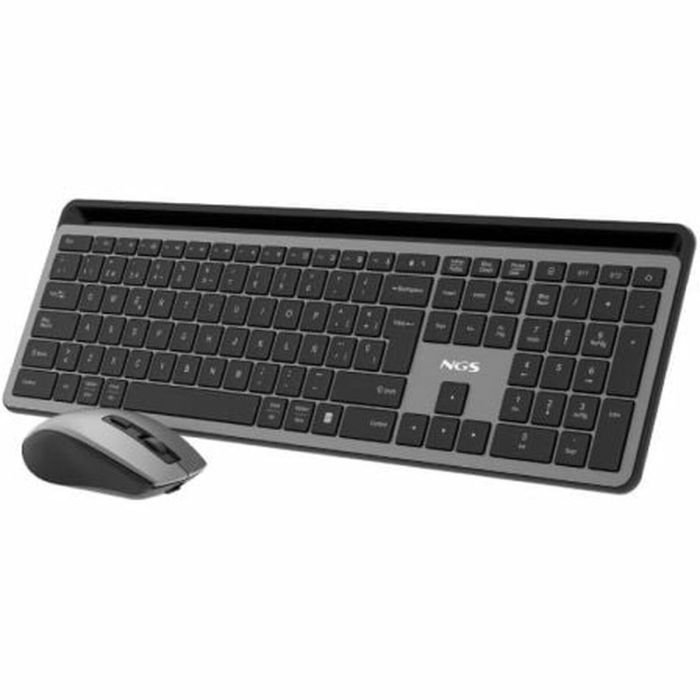 clavier et souris NGS ECLIPSEKIT Gris QWERTY
