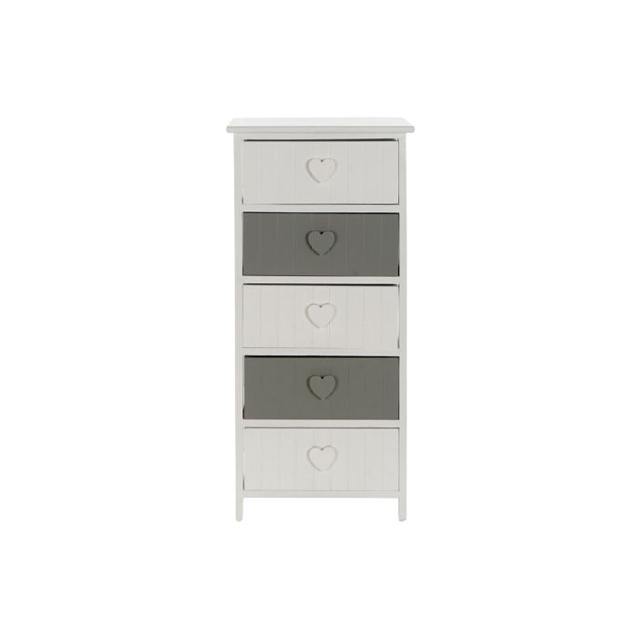 Caisson à Tiroirs Home ESPRIT Blanc Gris 40 x 29 x 90 cm 1 Caisson à Tiroirs Home ESPRIT Blanc Gris 40 x 29 x 90 cm 1
