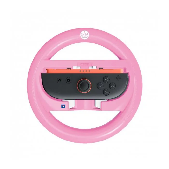 Volant de course Hori Mario Kart World (Motif Peach Rose) pour Nintendo Switch 2 / Switch avec Joy-Con - Licence officielle Nintendo