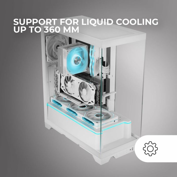 Boîtier ATX semi-tour Mars Gaming MCPRISMAW Blanc 5 Boîtier ATX semi-tour Mars Gaming MCPRISMAW Blanc 5