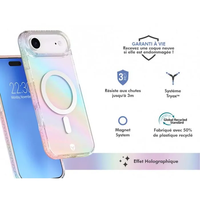 Force Case Coque FC Air MagSafe pour iPhone - Protection Premium Holographique avec Compatibilité MagSafe Force Case Coque FC Air MagSafe pour iPhone - Protection Premium Holographique avec Compatibilité MagSafe