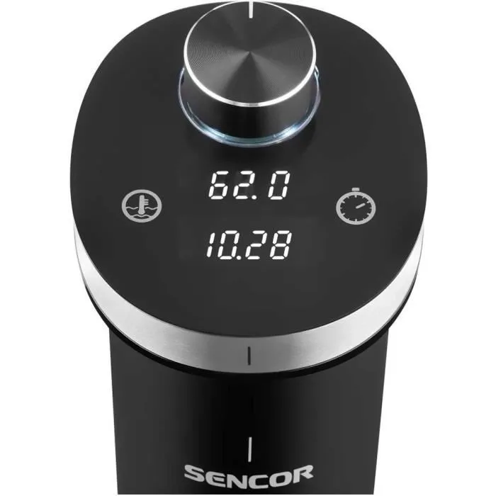Sencor Thermoplongeur SSV 5000BK - 1200 W, réglable de 20 à 90°C, pour cuisson sous vide de viandes, poissons et légumes