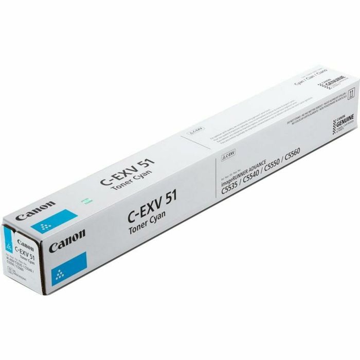 Canon Toner C-EXV51 0482C002 Cyan, Rendement Jusqu'à 60 000 Pages