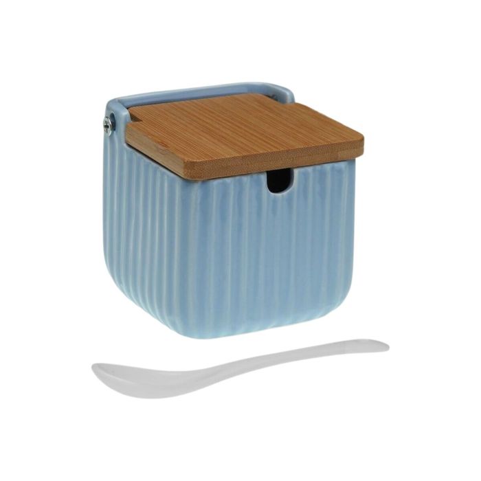 Sucrier Versa Bleu Céramique Bambou Dolomite 8,3 x 8,3 x 8,3 cm 1