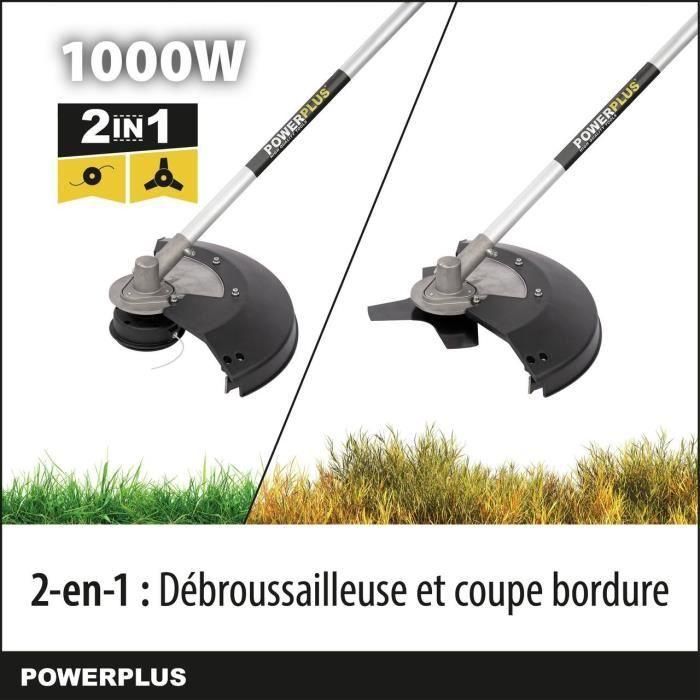 Powerplus Débroussailleuse Électrique POWXG30405 - Coupe-Bordure & Debroussailleuse Electrique Filaire de 1000 W 4 Powerplus Débroussailleuse Électrique POWXG30405 - Coupe-Bordure & Debroussailleuse Electrique Filaire de 1000 W 4