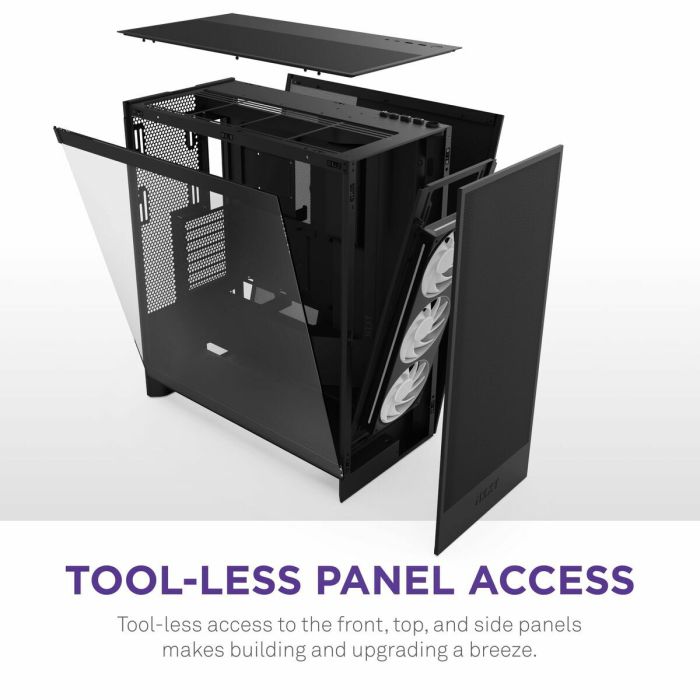 Boîtier ATX semi-tour NZXT H7 Flow RGB Midi Noir 12