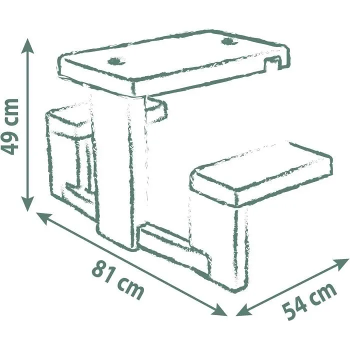 Smoby SMO810927WEB - Table de pique-nique convertible pour maisons Smoby avec 2 bancs - Table pour enfants - Jeu d'extérieur 4 Smoby SMO810927WEB - Table de pique-nique convertible pour maisons Smoby avec 2 bancs - Table pour enfants - Jeu d'extérieur 4