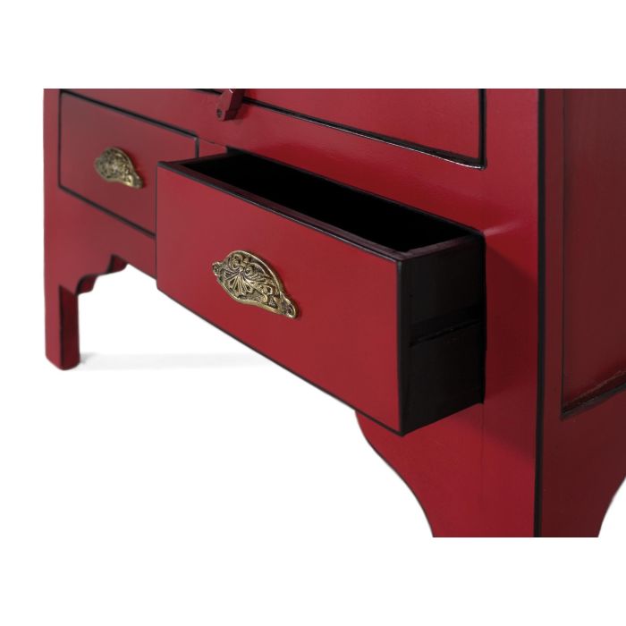 GINER Y COLOMER - Armario 2 Puertas 2 Tiroirs en Bois de Manguier Rouge - 195 x 83 x 40 cm - Meuble de Rangement Solide et Élégant Sans Montage 3 GINER Y COLOMER - Armario 2 Puertas 2 Tiroirs en Bois de Manguier Rouge - 195 x 83 x 40 cm - Meuble de Rangement Solide et Élégant Sans Montage 3