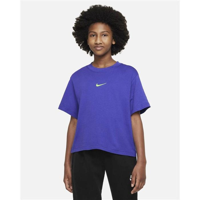 T shirt à manches courtes Enfant Nike Bleu 4
