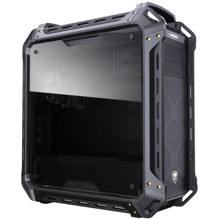 Cougar CGR-6AMKB-G - Boîtier PC Gaming Full-Tower Noir, Mesh, Verre Trempé, Support ATX/EATX/micro-ATX/Mini-ITX, Gestion des Câbles, 8 Slots, Refroidissement Avancé