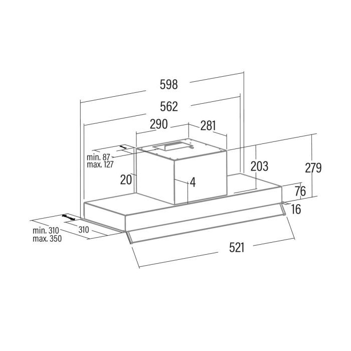Hotte standard Cata ARMONIA 60X Acier 275 W 2 Hotte standard Cata ARMONIA 60X Acier 275 W 2