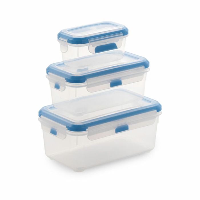 Ensemble de 3 Boîtes à Lunch SP Berner super lock Rectangulaire Transparent Plastique (3 Unités)