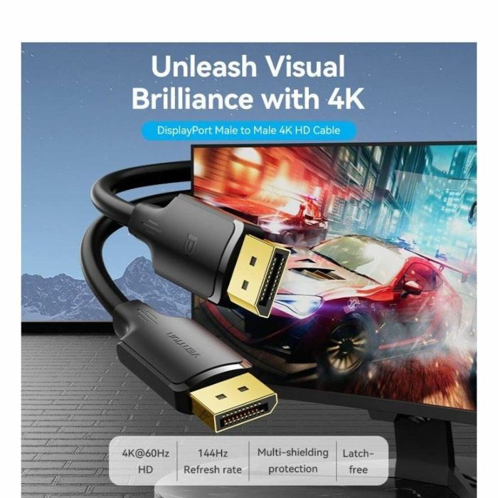 Câble DisplayPort Vention HAKBF Noir 1 m 4