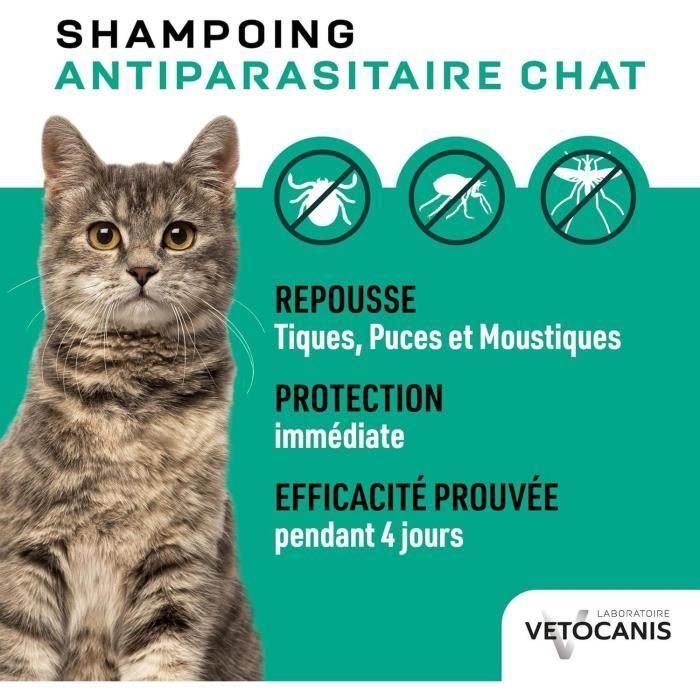 Shampoing anti-puces - VETOCANIS - Répulsif Chat 300ml 1 Shampoing anti-puces - VETOCANIS - Répulsif Chat 300ml 1