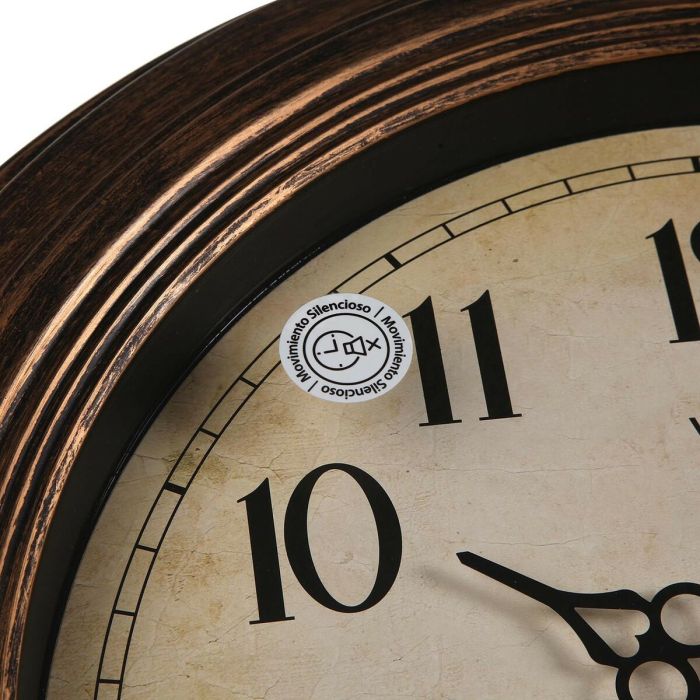 Horloge Murale Versa Antique Doré Plastique 4,5 x 51 x 51 cm 1