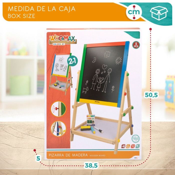 Tableau 2 en 1 Woomax 5 Pièces 37,5 x 65 x 30,5 cm 4 Unités 1