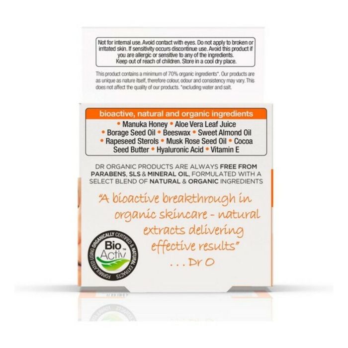 Crème régénératrice Dr.Organic Miel De Manuka Nettoyant 50 ml 1