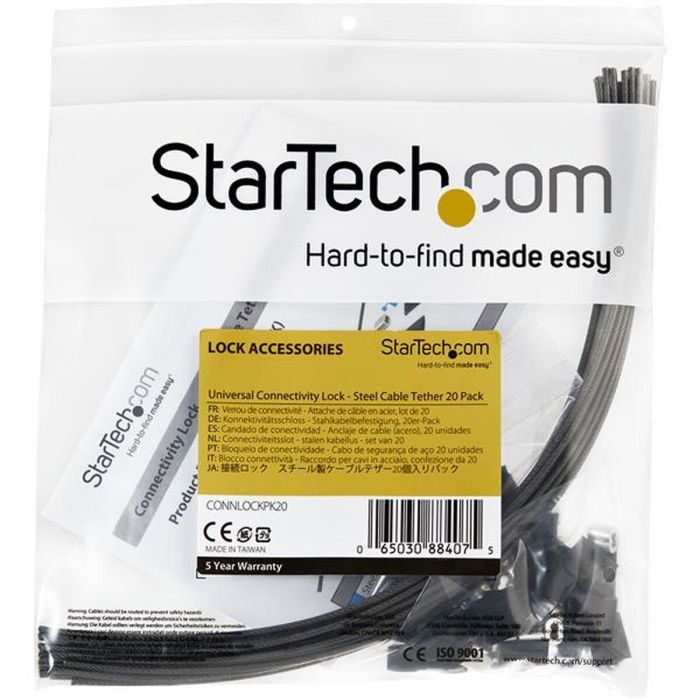 Câble de sécurité Startech CONNLOCKPK20 2
