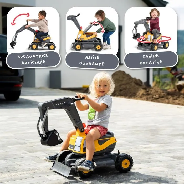 Falk Excavadora Volvo AAAHU51288, Cabina Giratoria 360°, Asiento Abatible, Fabriquée en France 2