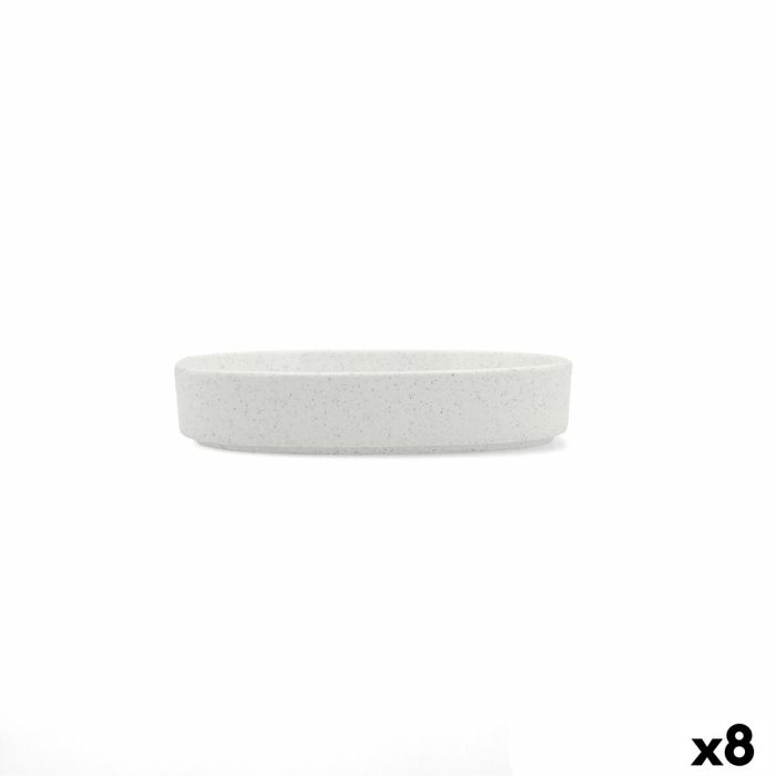 Bol pour Apéritifs Bidasoa Elite Blanc Céramique 18 x 18 x 3,5 cm (8 Unités)