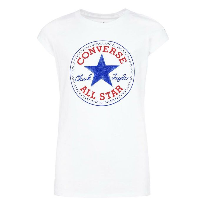 T shirt à manches courtes Enfant Converse Blanc 1 T shirt à manches courtes Enfant Converse Blanc 1