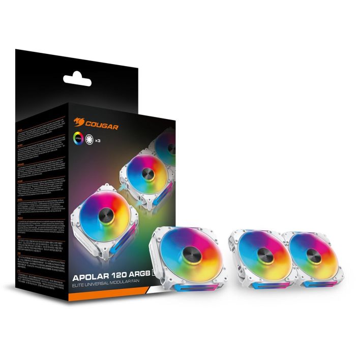 120mm COUGAR Gehäuse Lüfter Apolar 120 ARGB, Weiß, 3er-Pack 8