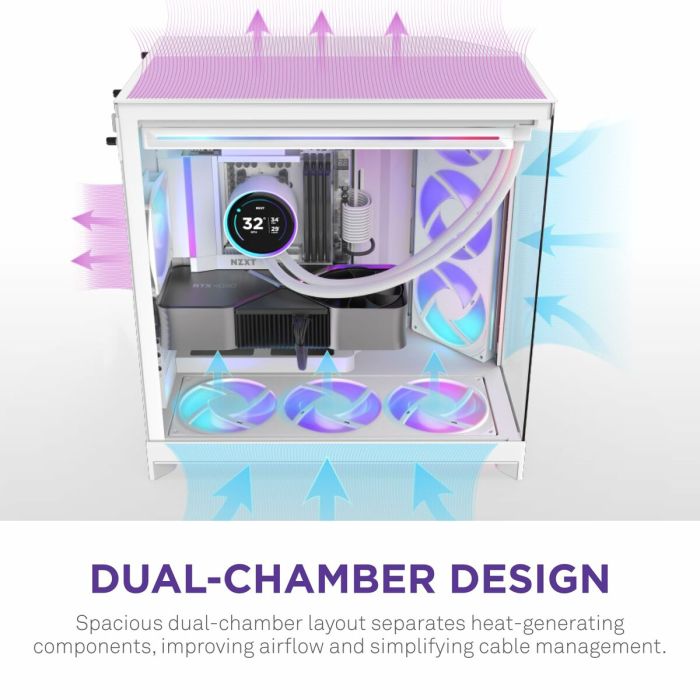 Boîtier ATX semi-tour NZXT CM-H92FW-R1 Blanc 4 Boîtier ATX semi-tour NZXT CM-H92FW-R1 Blanc 4