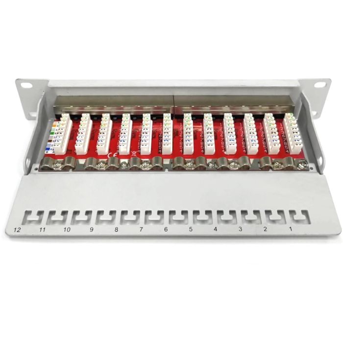 DIGITUS Cat.6A Patch Panel, geschirmt, 12-Port, 10", grau 3