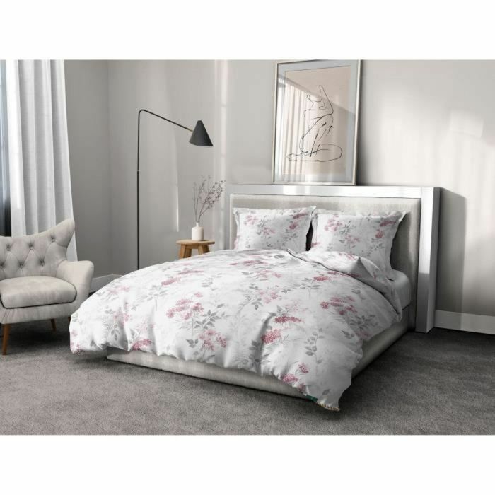 Home Linge Passion Ensemble housse de couette 240x260 cm avec 2 taies d'oreiller - 100% Coton 57 fils - HOM3701393703871