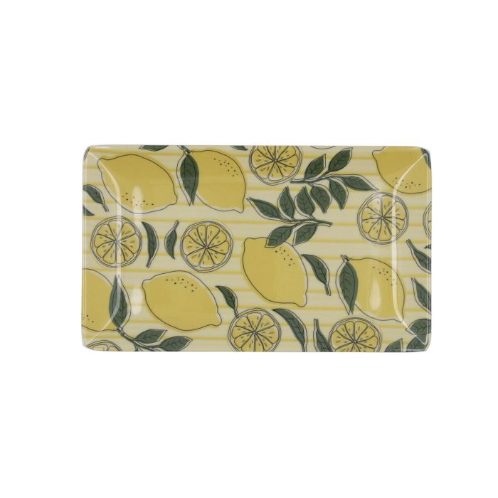 Plateau apéritif Quid Sicilia Multicouleur Bioplastique Citron 25 x 15 x 2 cm (12 Unités) 2
